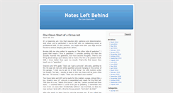Desktop Screenshot of blog.notesleftbehind.com