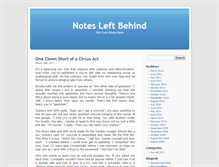 Tablet Screenshot of blog.notesleftbehind.com
